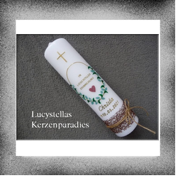 Trauerkerze Eukalyptus Schleife gold